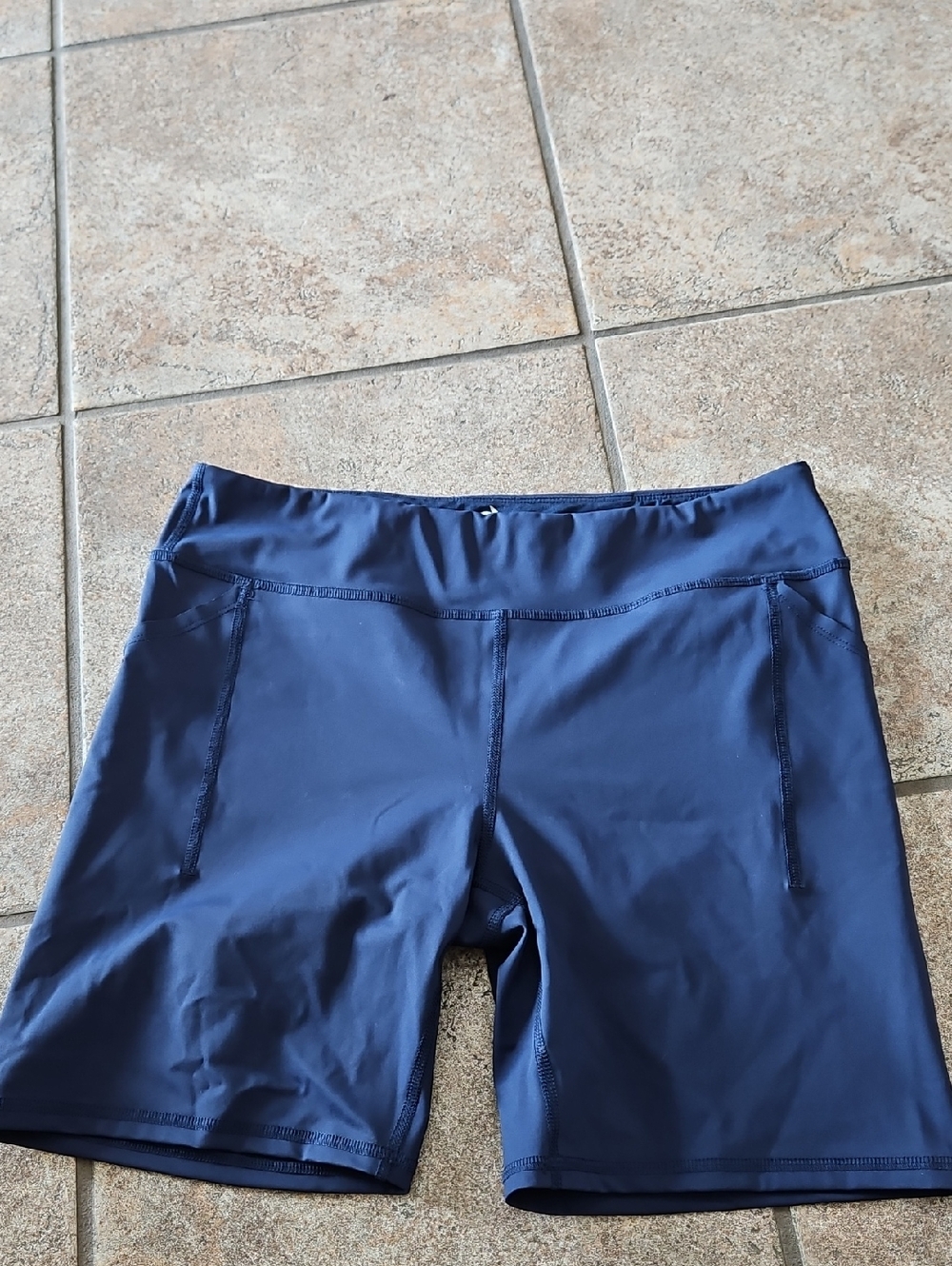 Rabbit Speed Leggy Highrise 4 Inch Navy Performance Shorts with White Logo